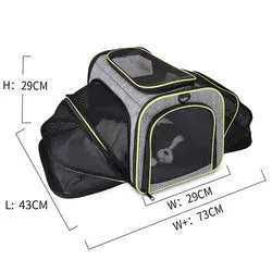 PAWS ASIA Suppliers Linen Luxury Portable Folding Outdoor Expandable Pet Cage Carrier Cat Bag