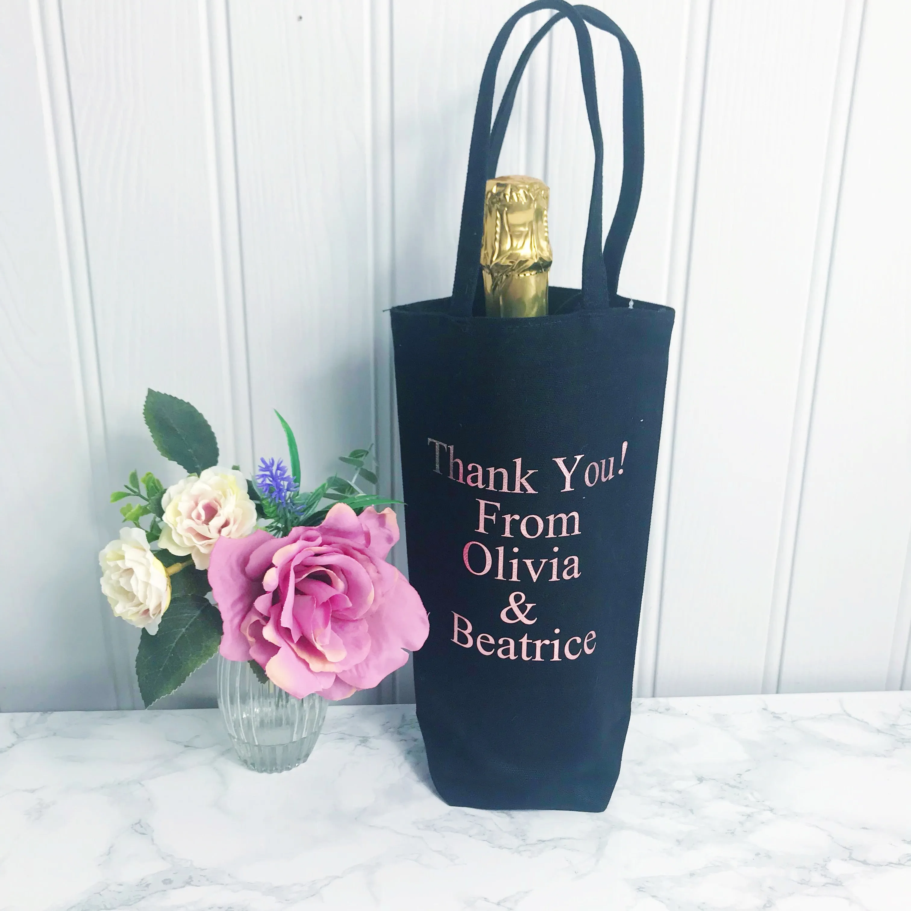 Personalised Bottle Bag - Perfect for Thank You Gifts and Special Birthdays