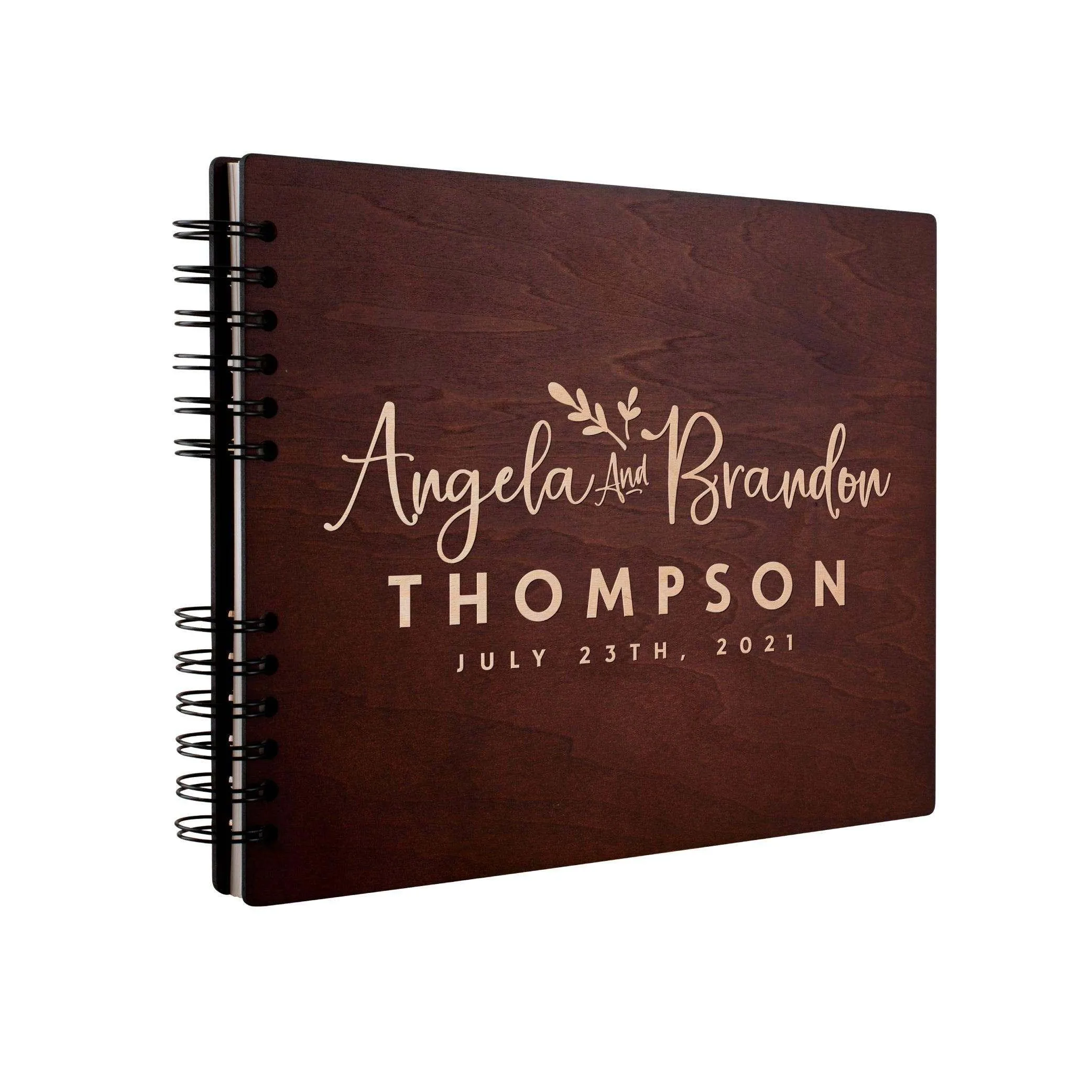 Personalized Wedding Guest Book - Customized Wooden Guest Book , Wedding Gift