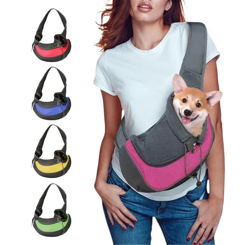 Pet Puppy Dog Carrier Travel Shoulder Bag Mesh Handbag Tote Pouch