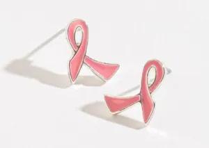 Pink Ribbon Earrings