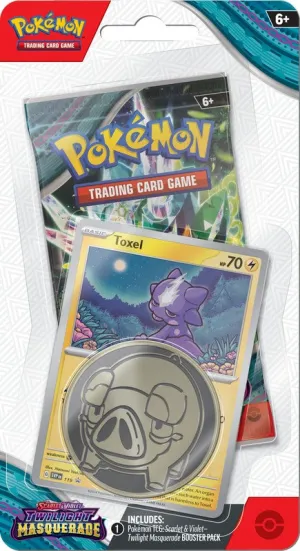 Pokemon Scarlet & Violet Twilight Masquerade Checklane Blister | Toxel