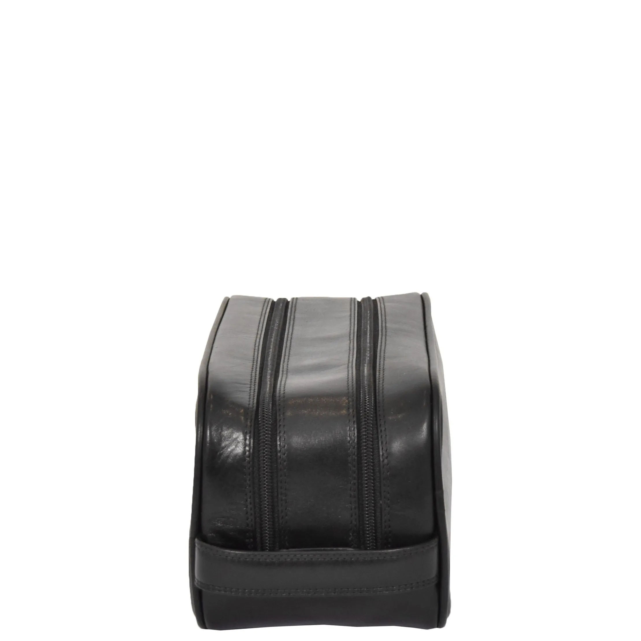 Premium Leather Wash Bag Harry Black