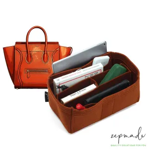 Purse Organizer Insert for Celine Luggage, Bag Organizer with Middle Compartment and Pen Holder