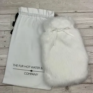 Rabbit Fur Hot Water Bottle - Small - Winter White