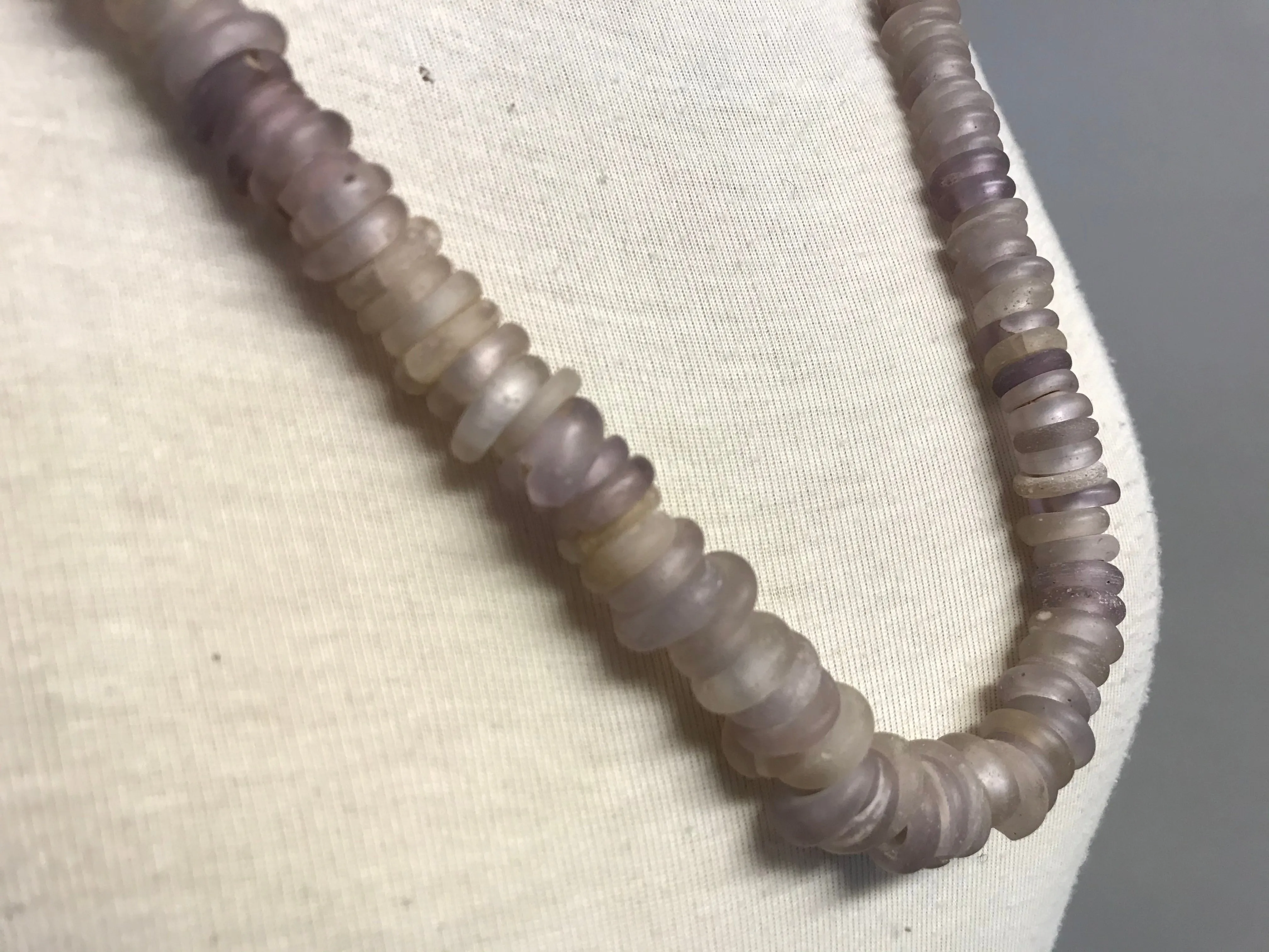 Rare Purple-Pink Dogon Donut Glass Beads