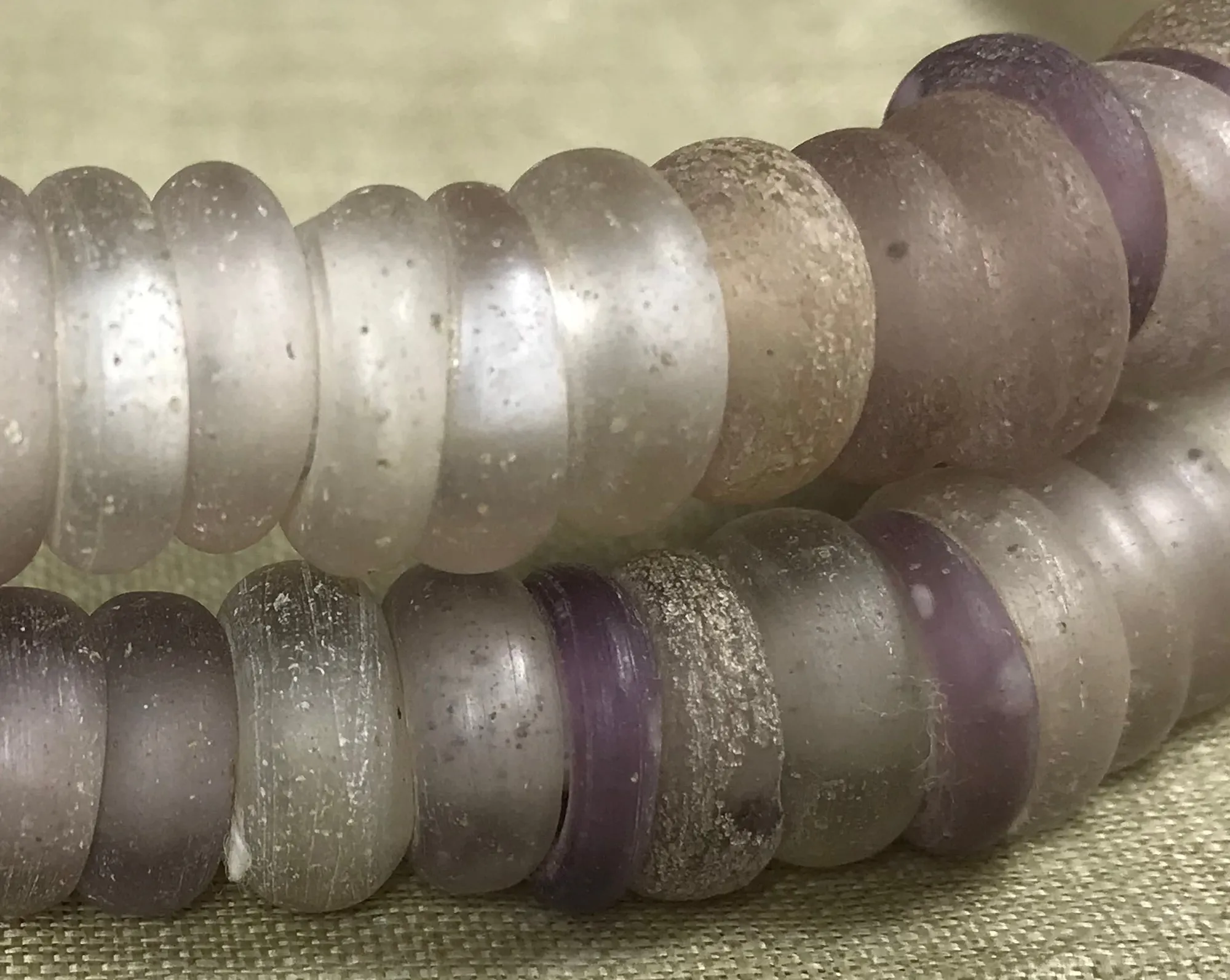 Rare Purple-Pink Dogon Donut Glass Beads