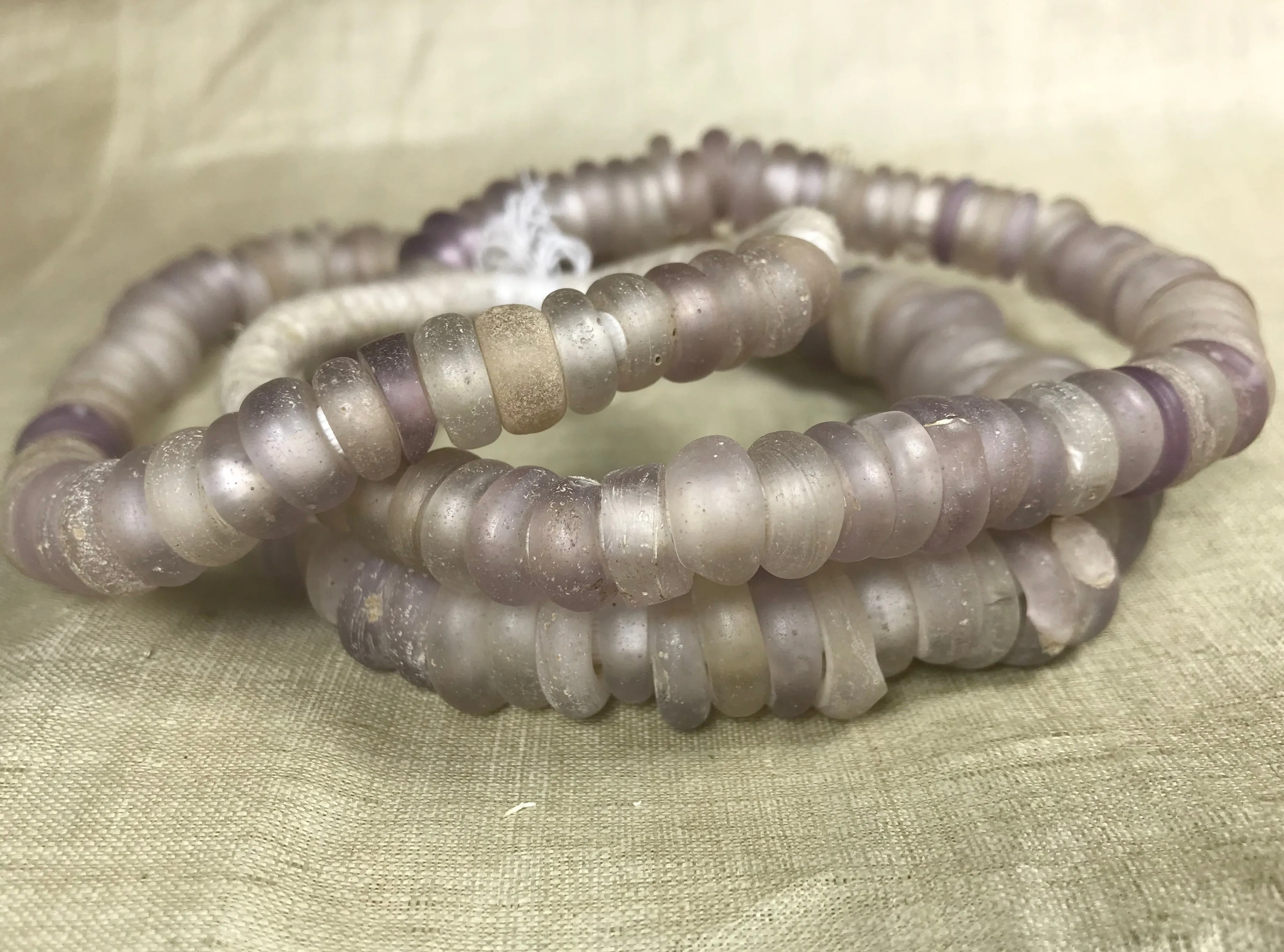 Rare Purple-Pink Dogon Donut Glass Beads