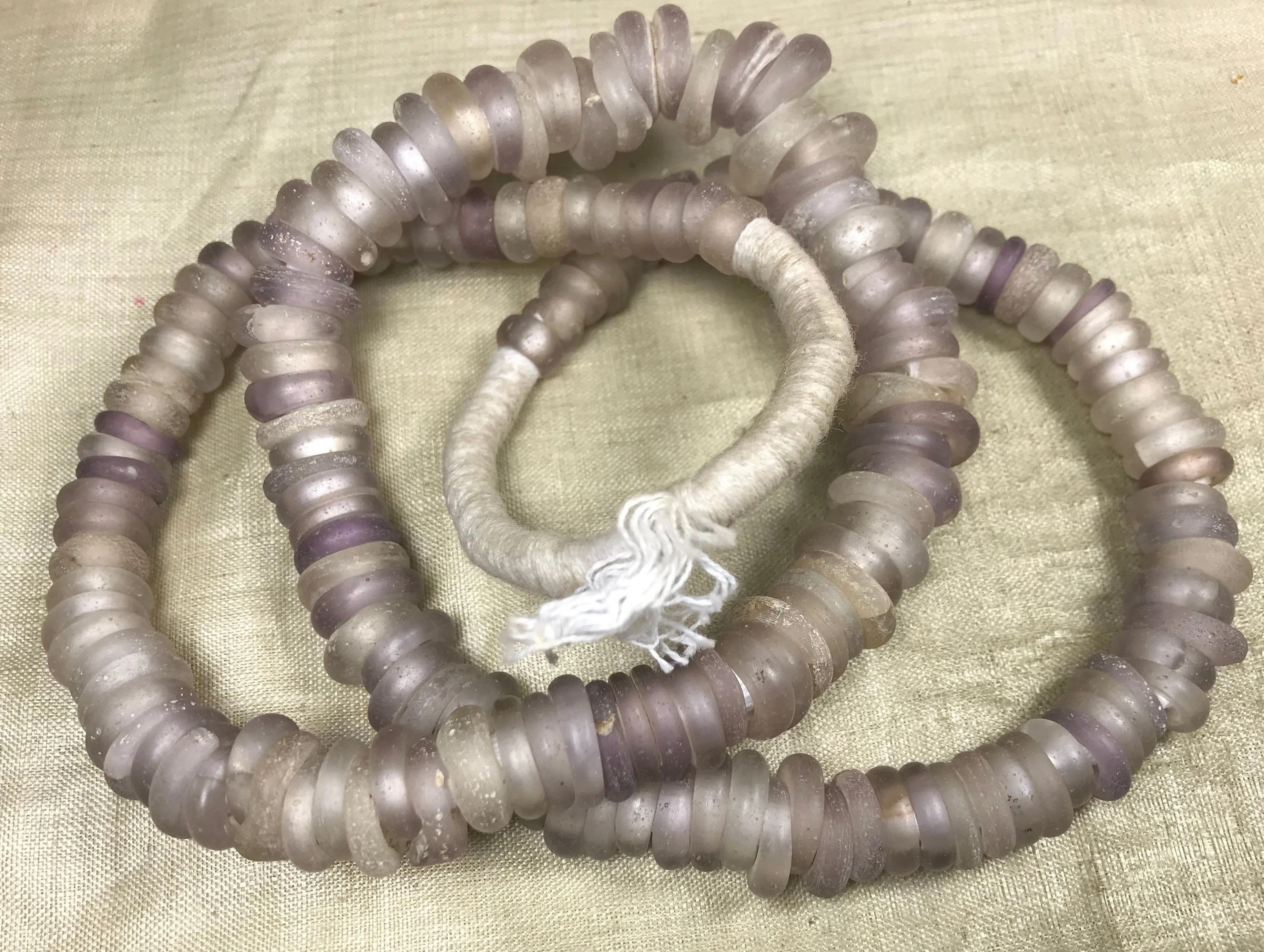 Rare Purple-Pink Dogon Donut Glass Beads