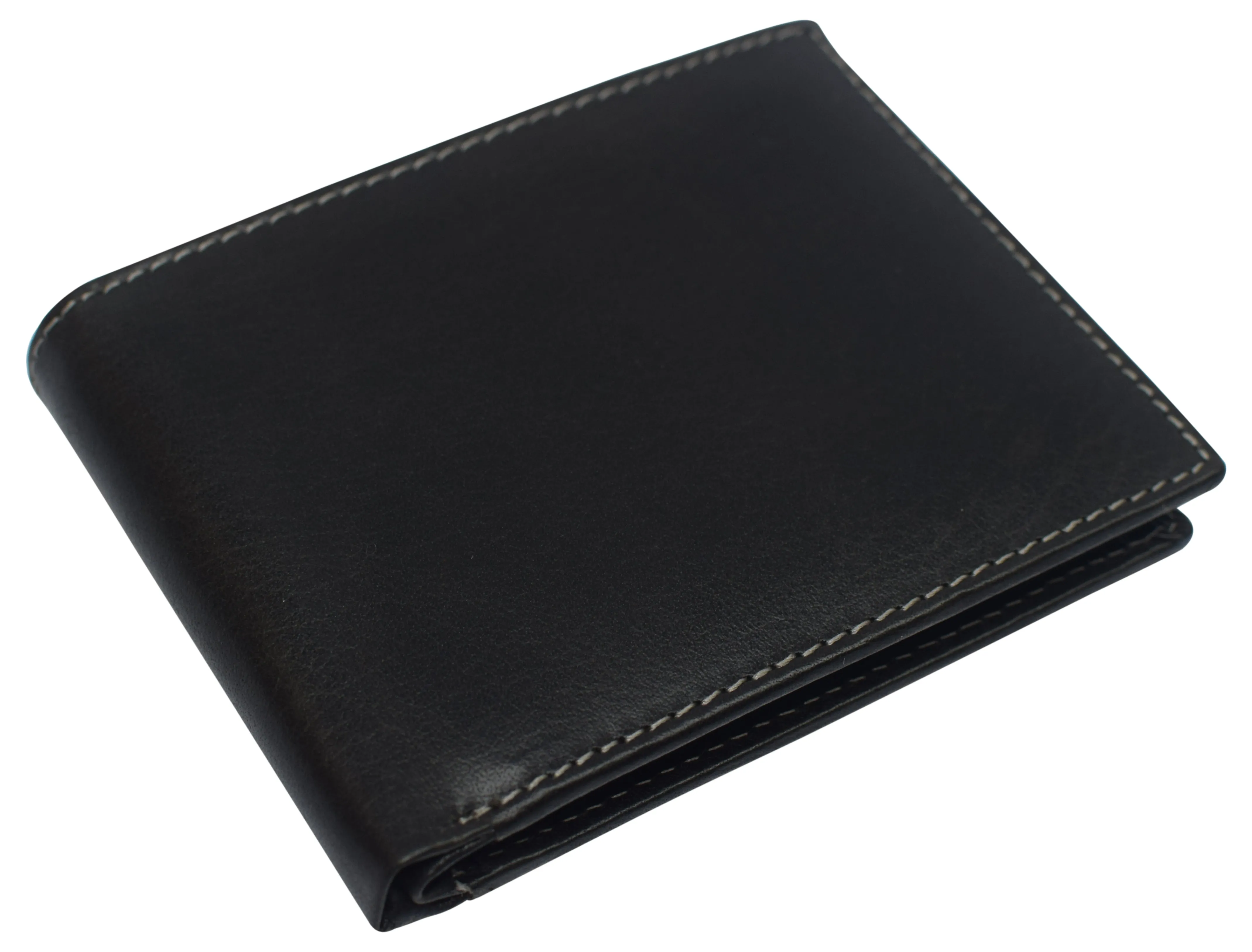 Real Leather Mens Slim Bifold Wallet RFID Blocking Front Pocket Wallets for Men