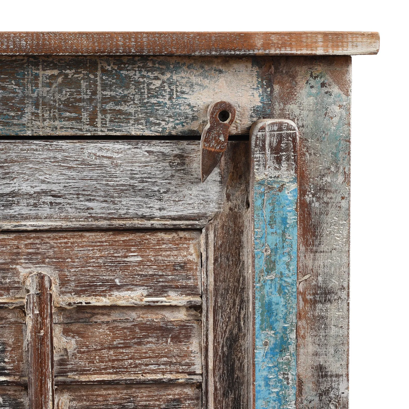 Reclaimed Teak Louvre Bedside Cabinet