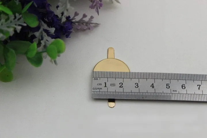 Round Plate Purse Label 2/20pcs Bag Hardware Charm Light Gold Handmade Purse Handbag Making Metal Decoration 25mm 1" Wholesale Supplies