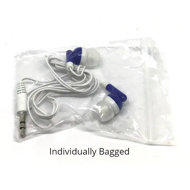 Royal Blue Stereo Earbud Headphones