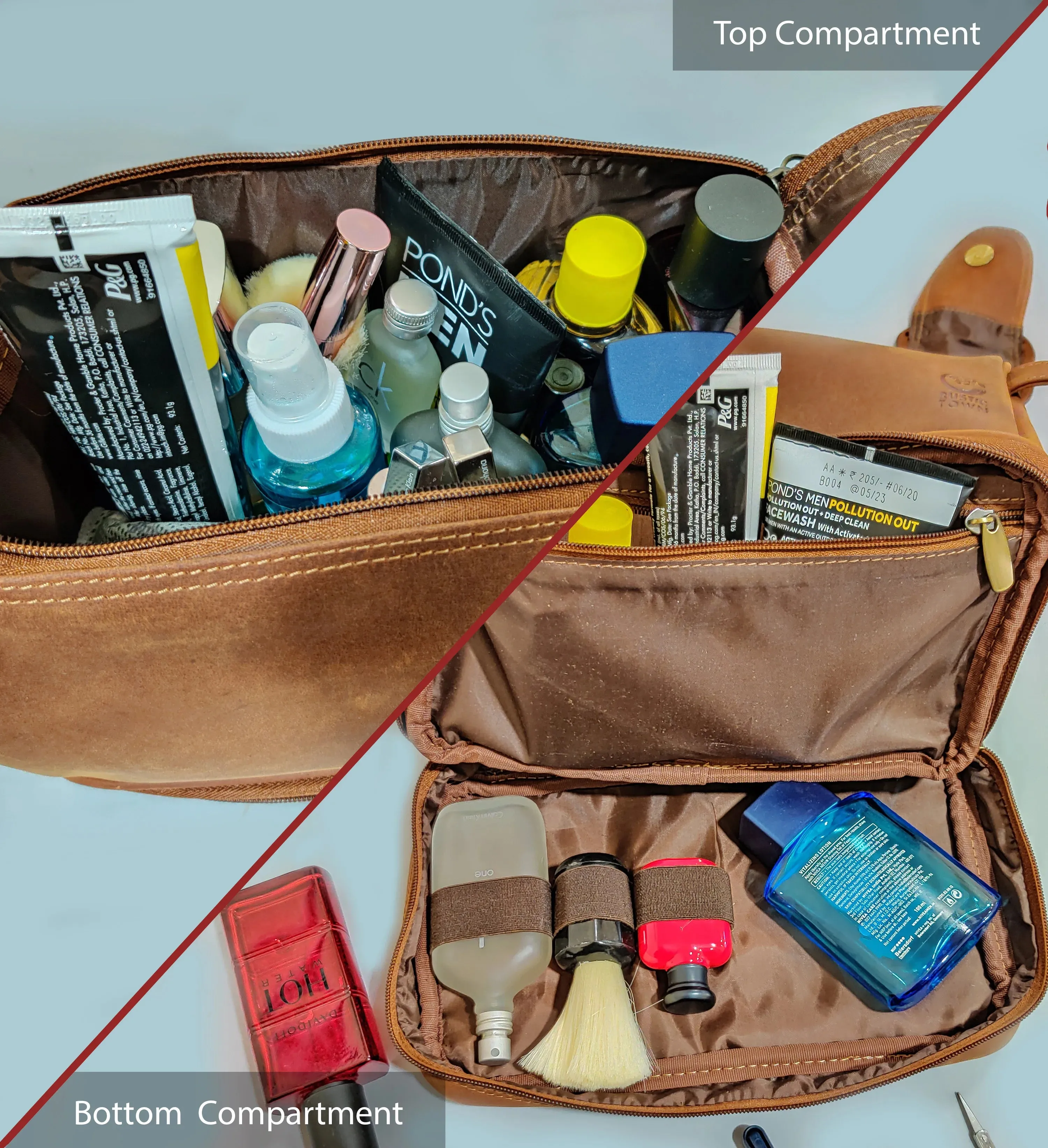 Sam's Stylish Leather Toiletry Bag