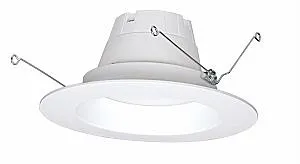 Satco S9312 - LED Downlight Retrofit - 5-6 Inch - 9 Watt - 2700 Kelvin - White Finish