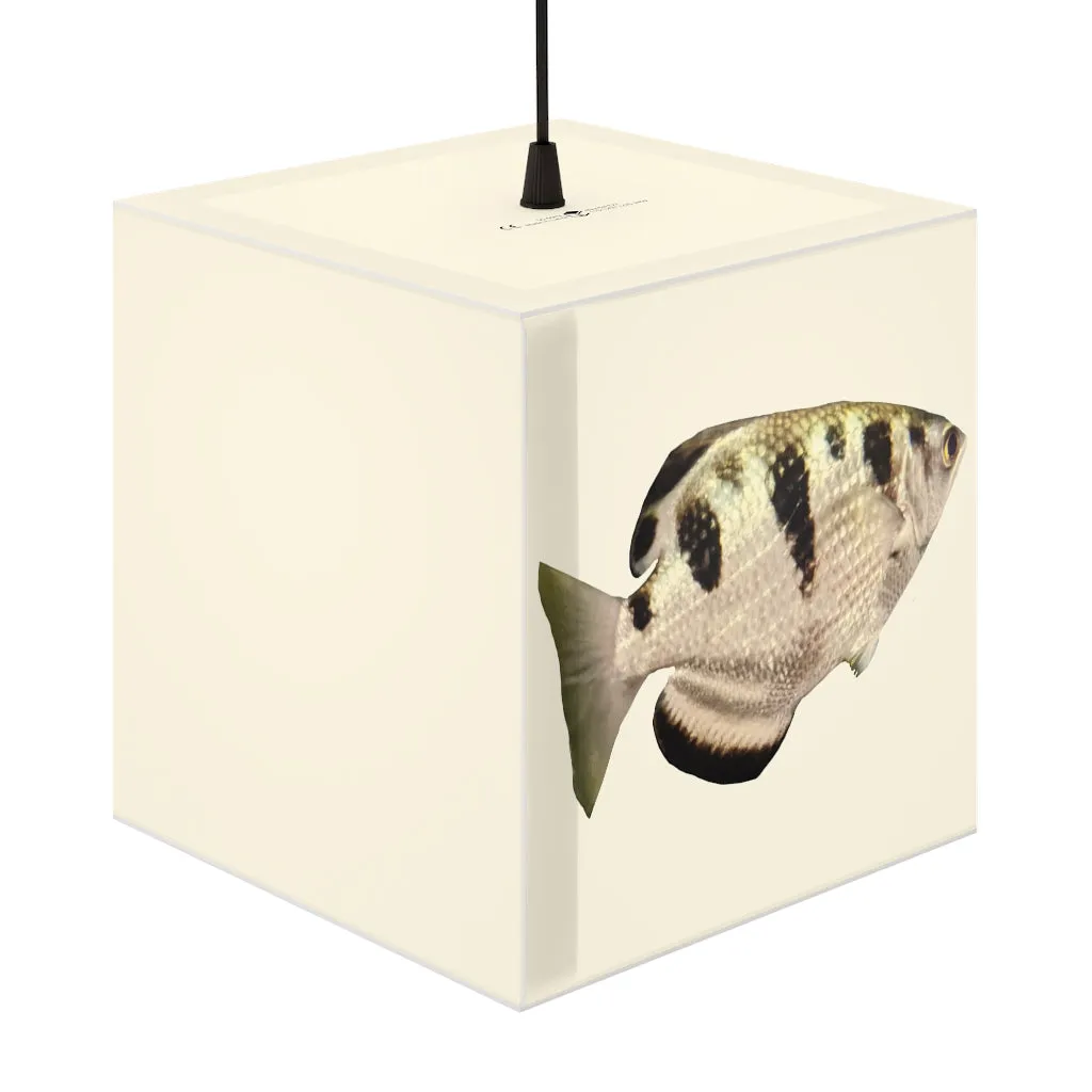 Silver and Black Fish Personalized Lamp