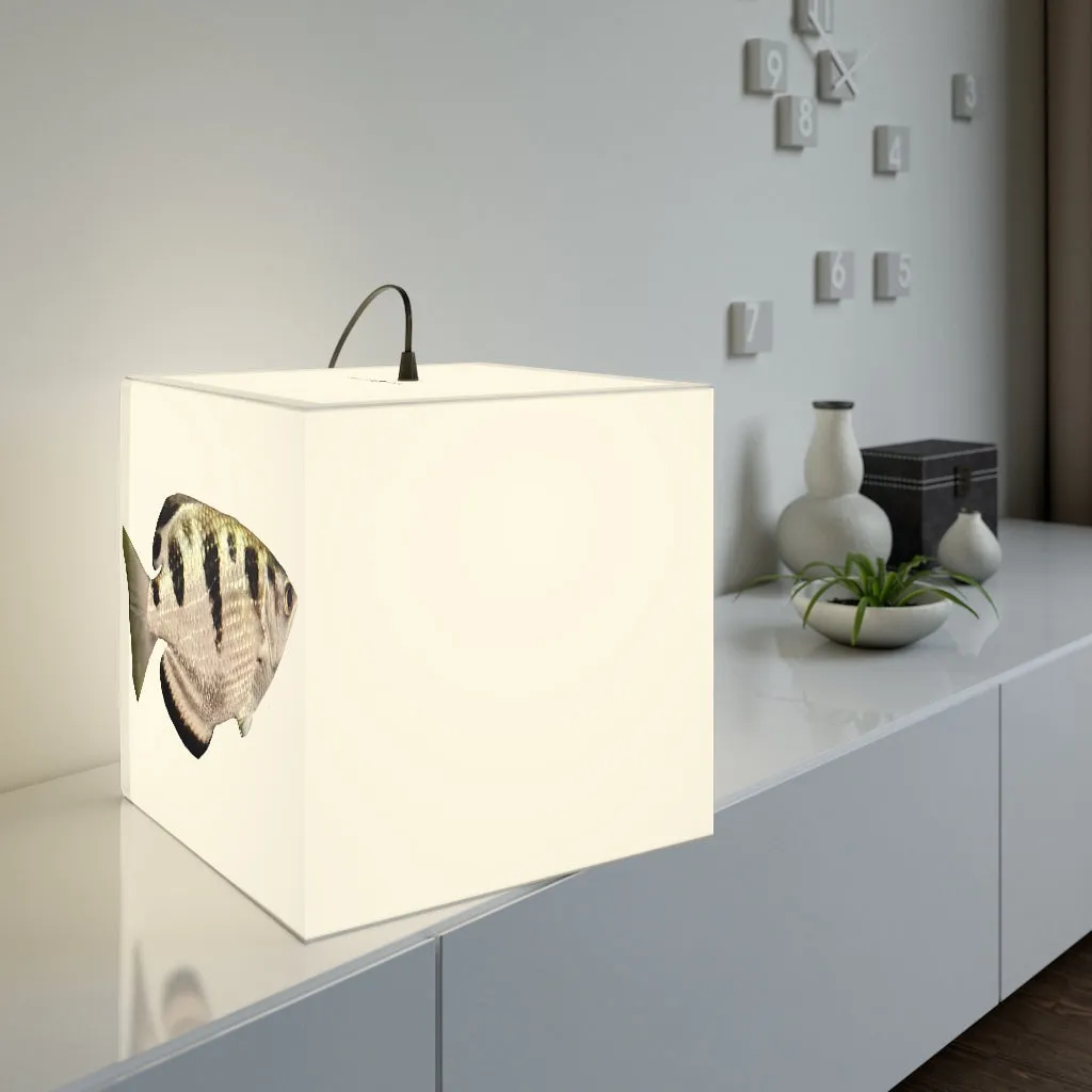 Silver and Black Fish Personalized Lamp