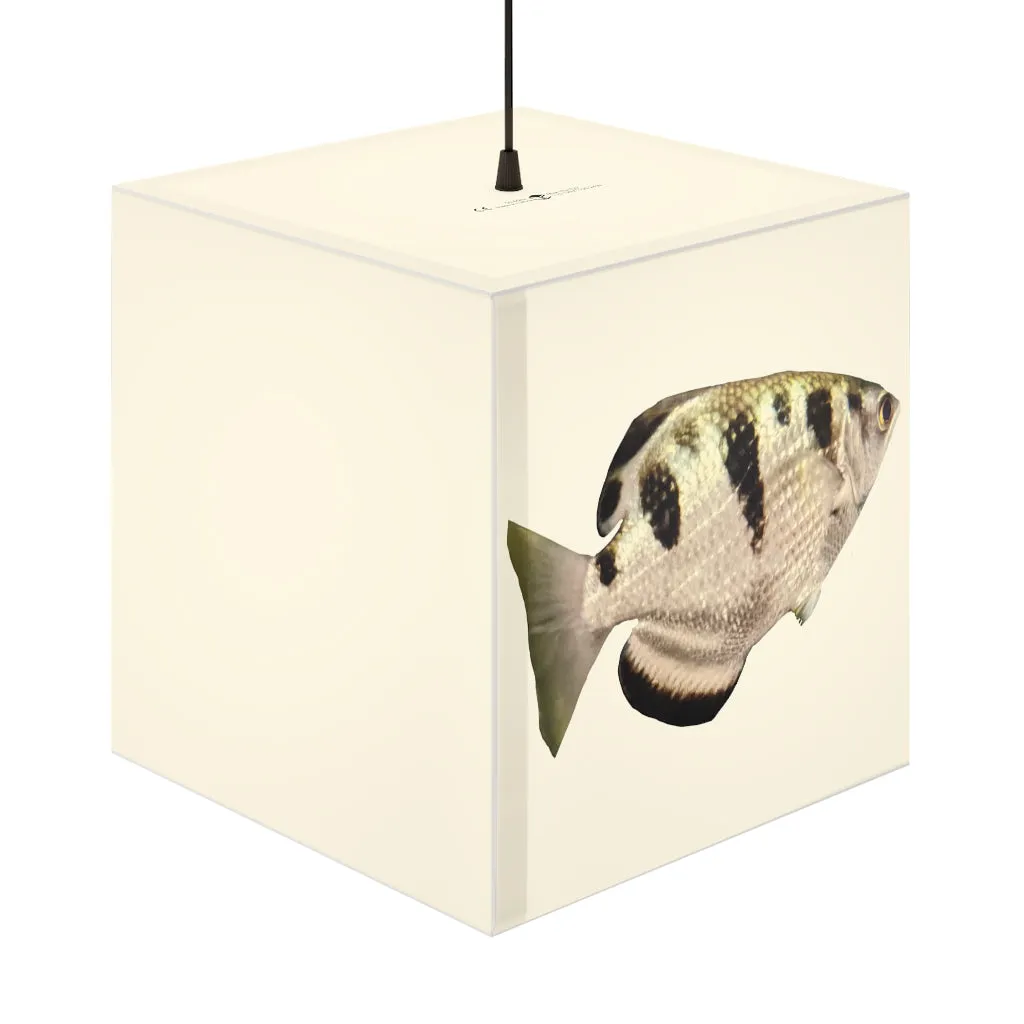 Silver and Black Fish Personalized Lamp