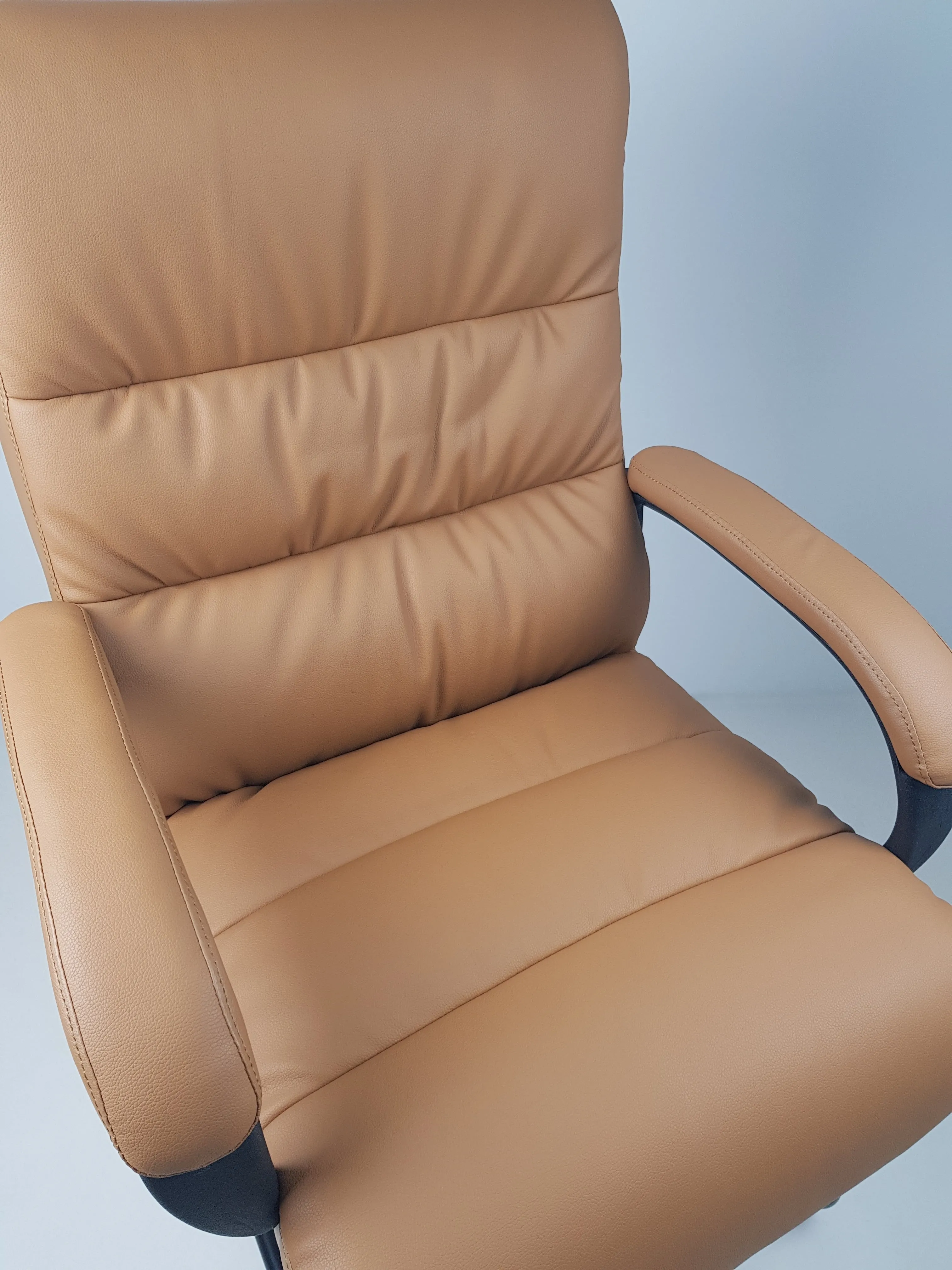 Soft Padded Visitor Office Chair in Beige - CHA-K35-2