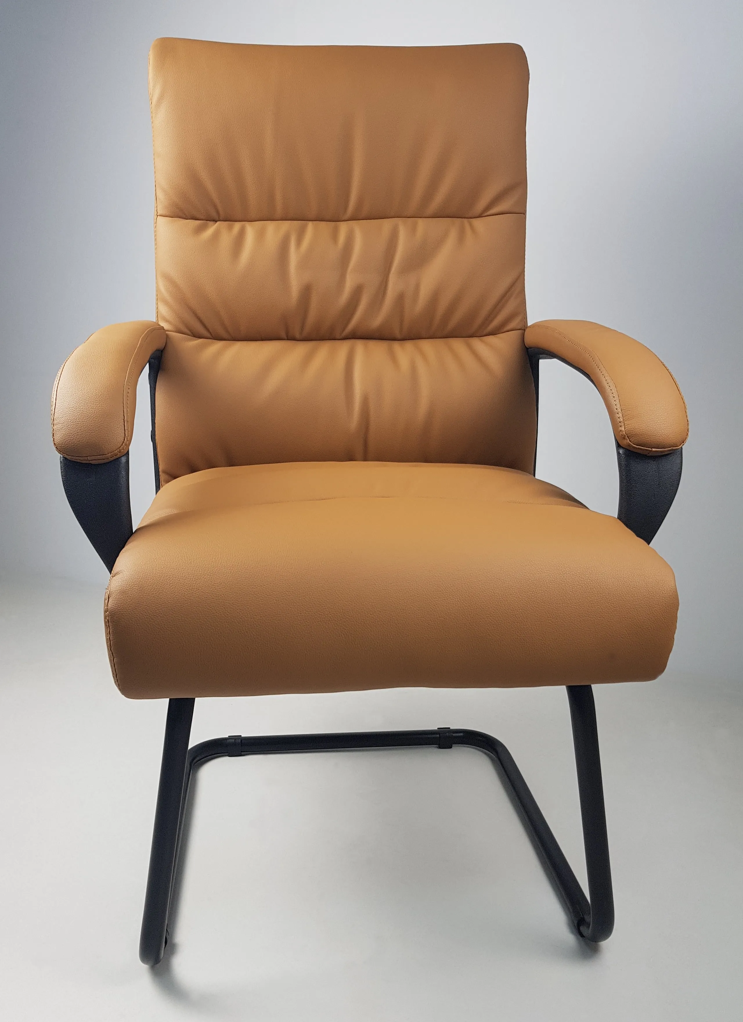 Soft Padded Visitor Office Chair in Beige - CHA-K35-2