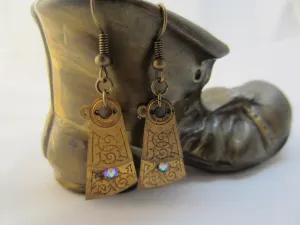 Steampunk - Pocket watch parts - Archaic - Borealis - Steampunk Earrings - Repurposed art