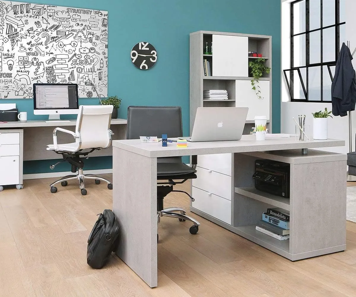 Sten 60" Desk With Storage Return