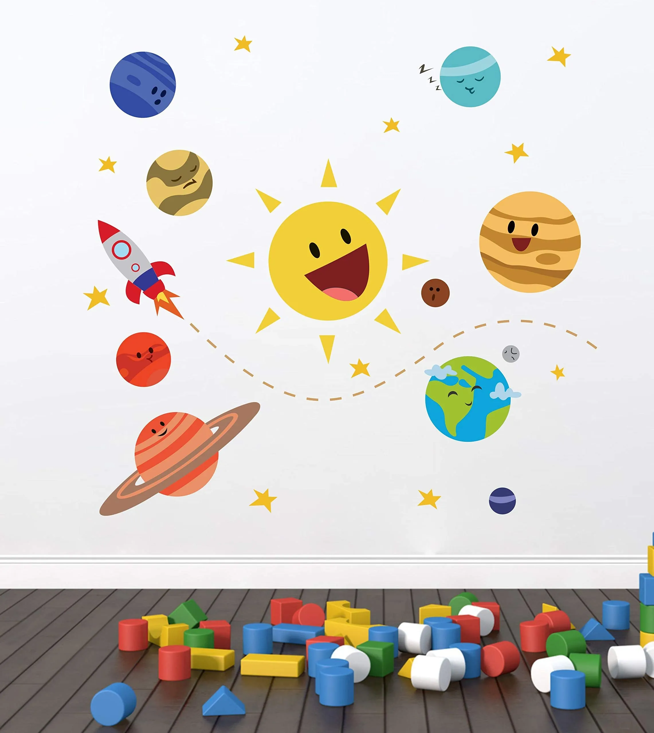 Sticker Hub Solar System Wall Sticker 71cm X 76cm AS241