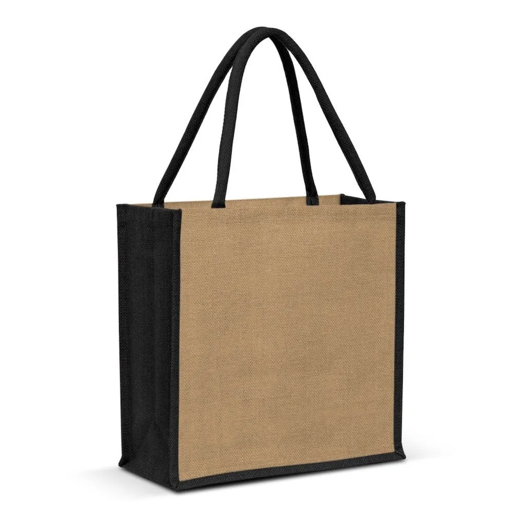 Stock Jute Square Shopper-Coloured(SJB-06T)