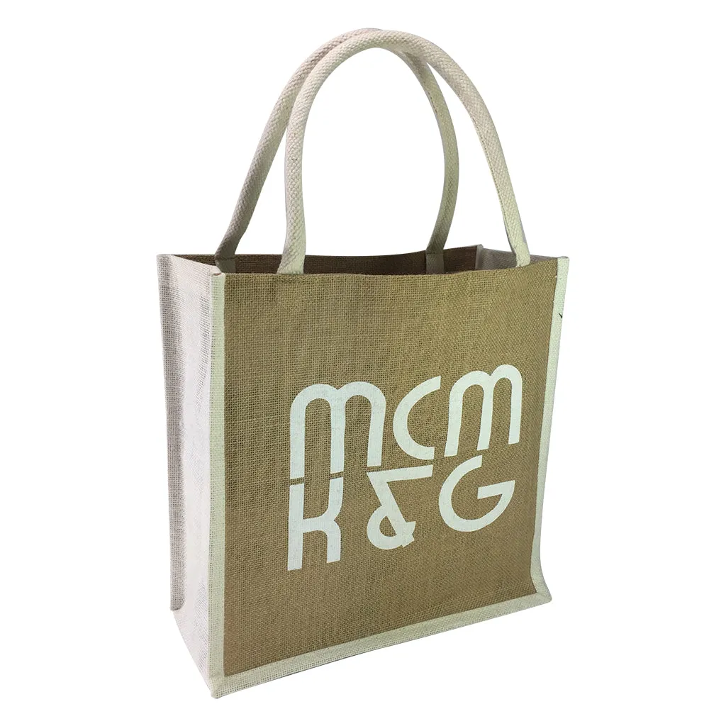 Stock Jute Square Shopper-Coloured(SJB-06T)