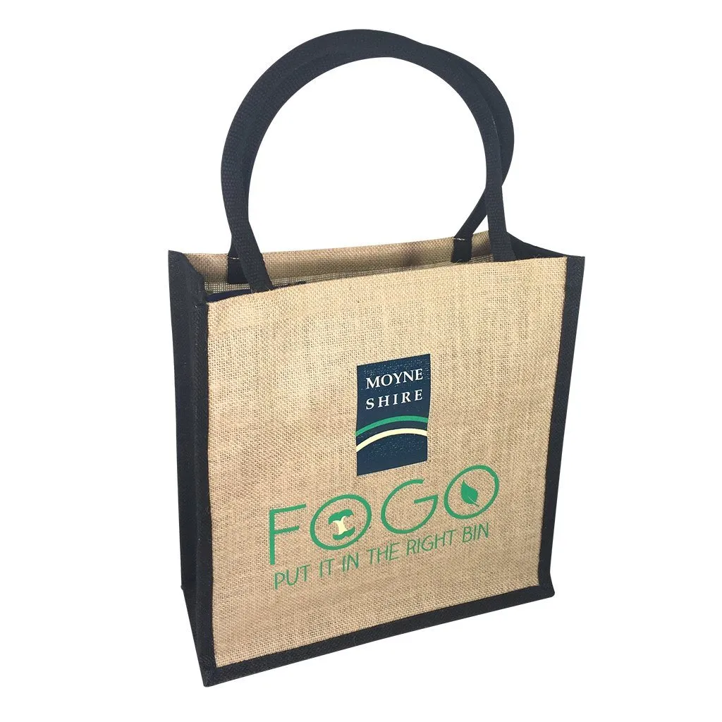 Stock Jute Square Shopper-Coloured(SJB-06T)