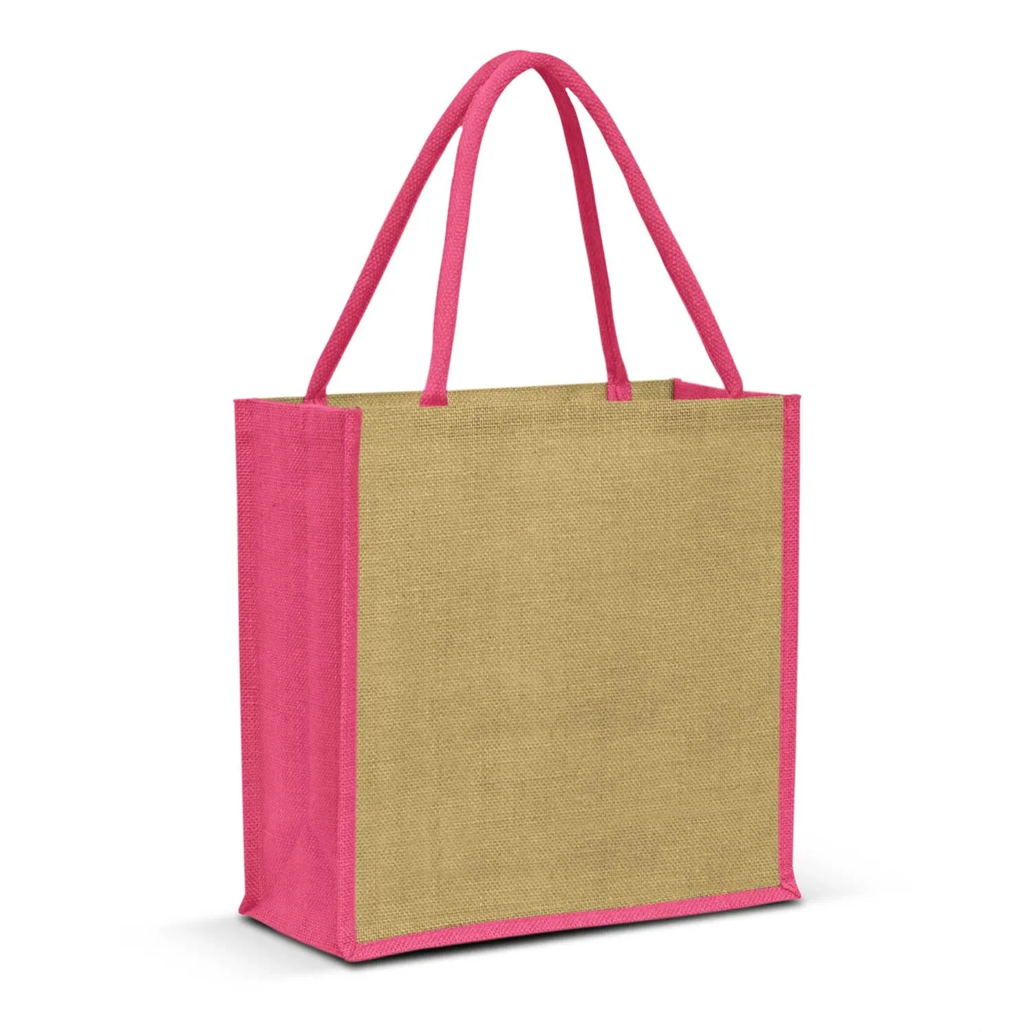 Stock Jute Square Shopper-Coloured(SJB-06T)