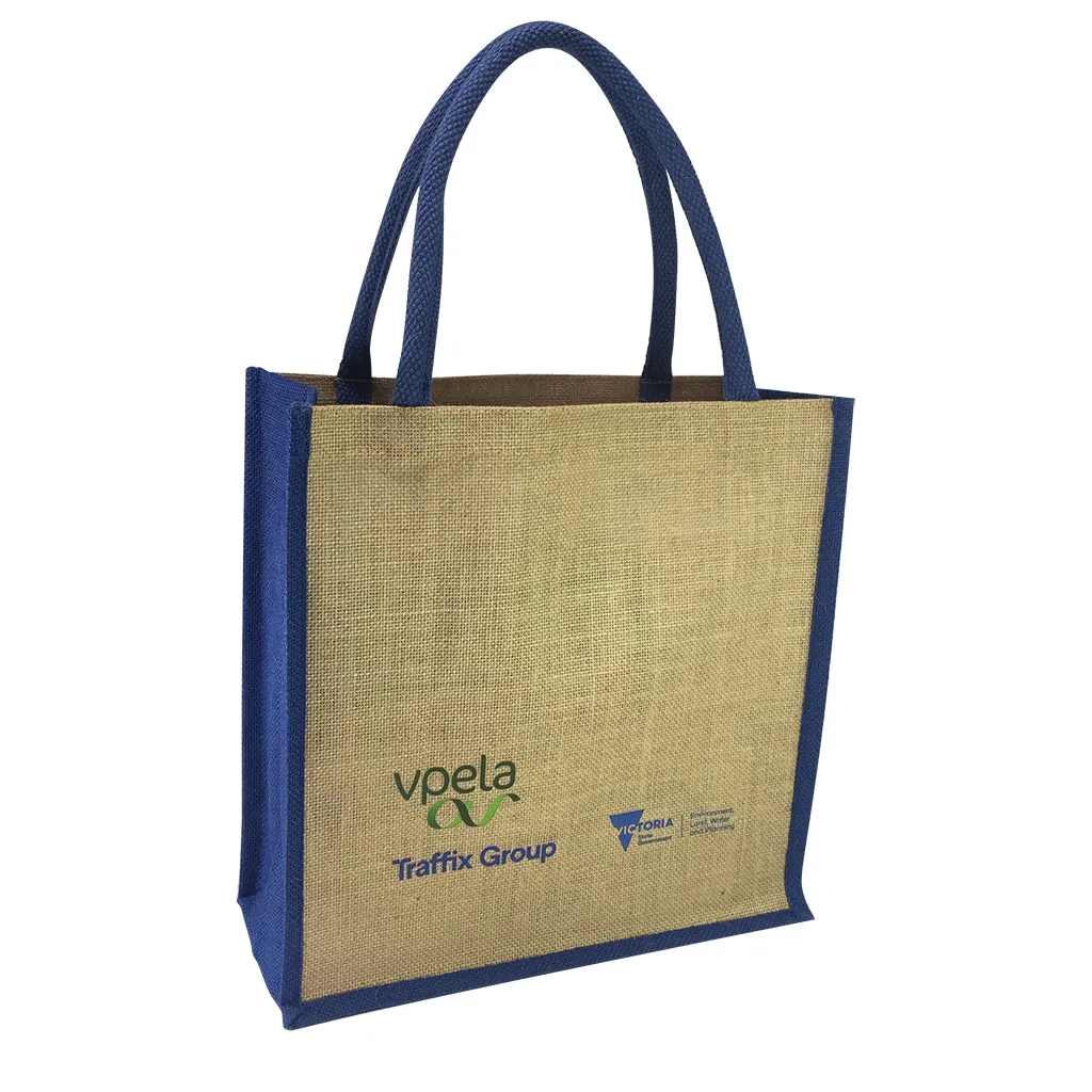 Stock Jute Square Shopper-Coloured(SJB-06T)