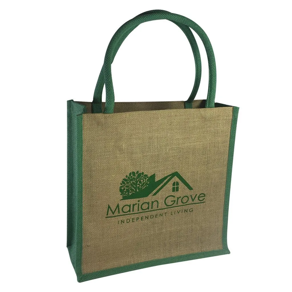 Stock Jute Square Shopper-Coloured(SJB-06T)