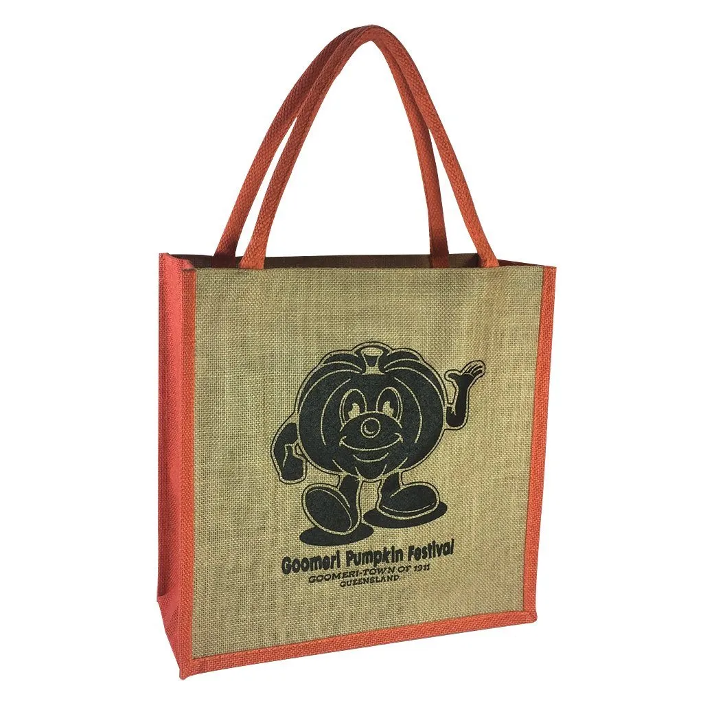 Stock Jute Square Shopper-Coloured(SJB-06T)