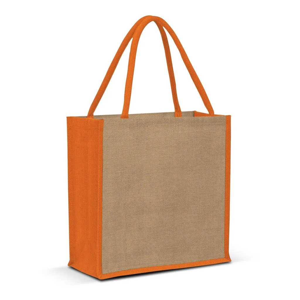 Stock Jute Square Shopper-Coloured(SJB-06T)