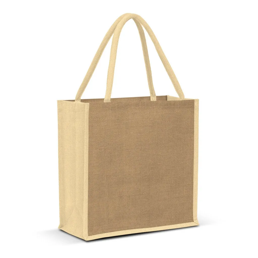 Stock Jute Square Shopper-Coloured(SJB-06T)