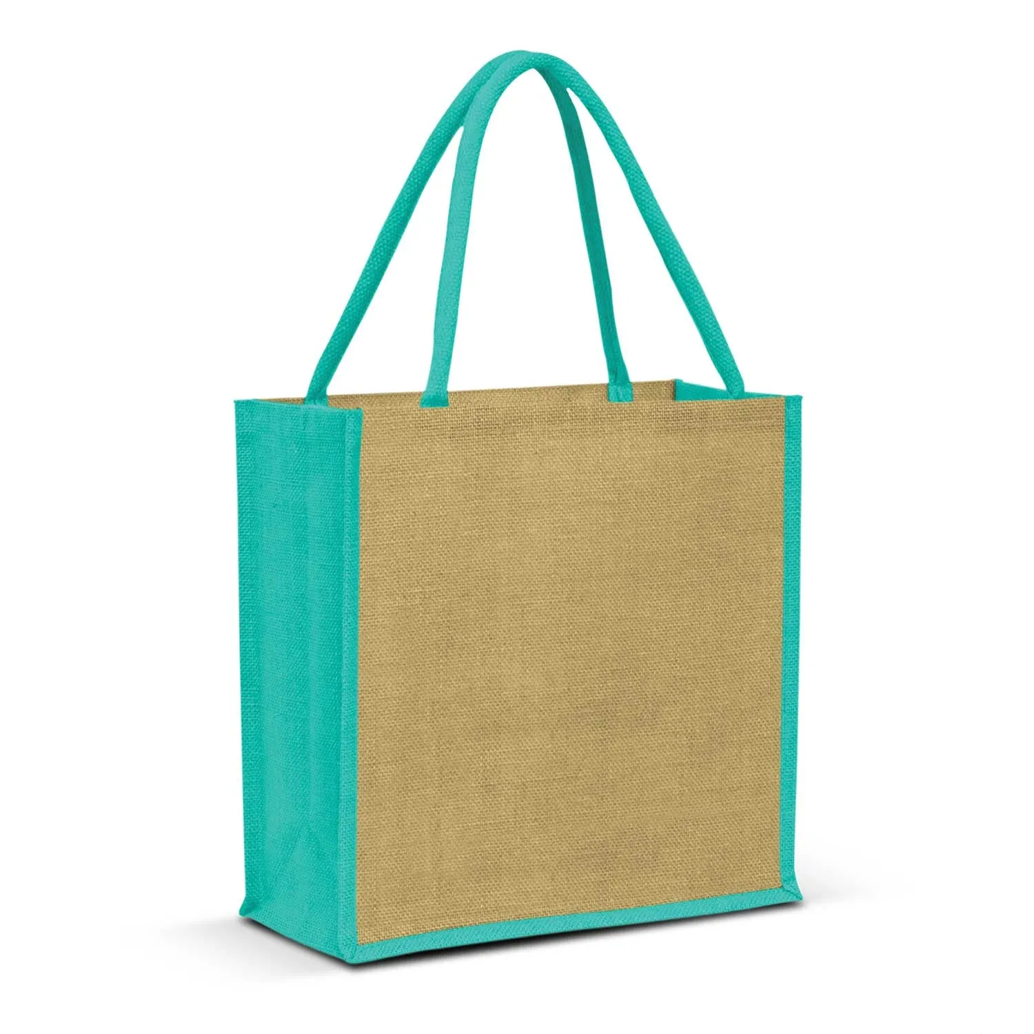 Stock Jute Square Shopper-Coloured(SJB-06T)