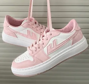 Student Pink White Soft Spring Sneakers Shoes