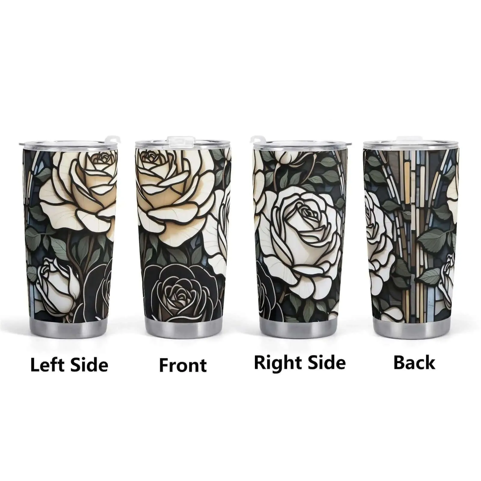 Stylish Gothic Roses Car Cup