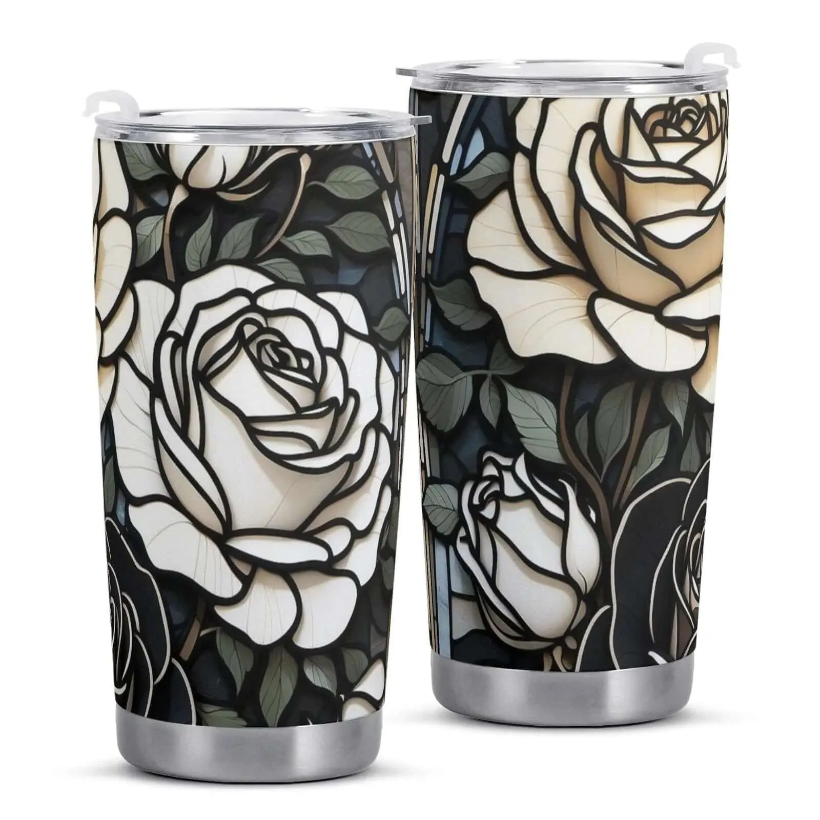 Stylish Gothic Roses Car Cup