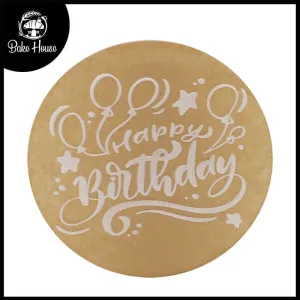 Stylish Happy Birthday Fondant Stamp Plastic