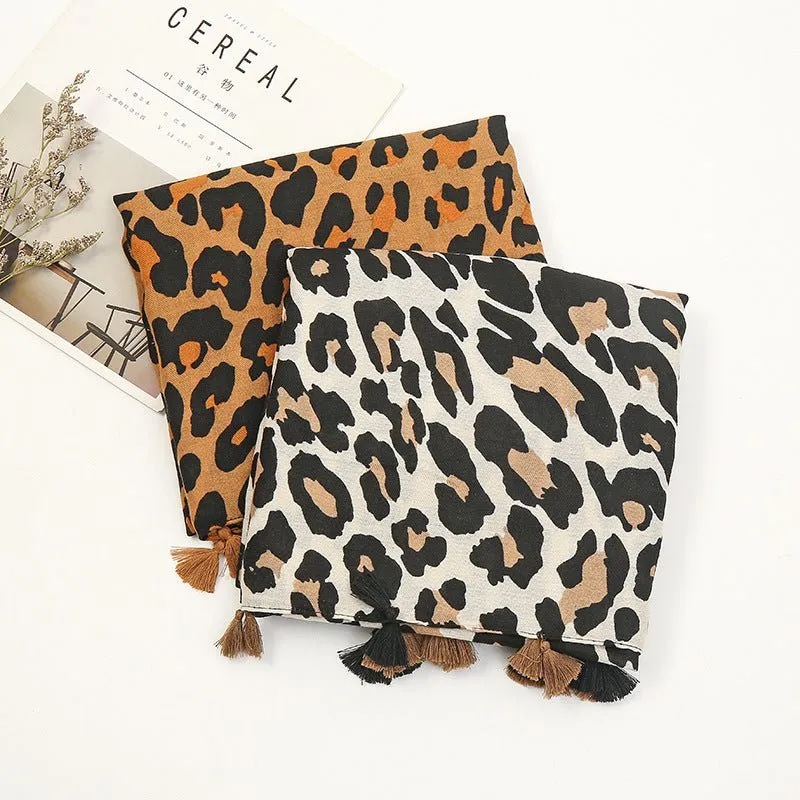 Stylish Leopard Print Scarf Hijab (MH092)