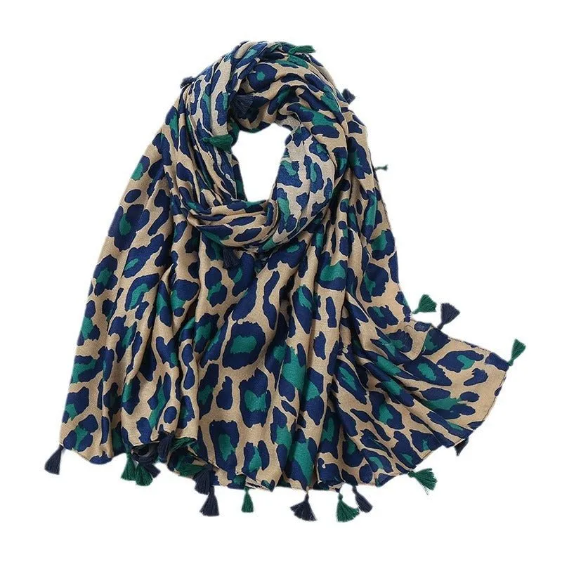 Stylish Leopard Print Scarf Hijab (MH092)