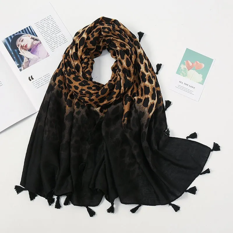 Stylish Leopard Print Scarf Hijab (MH092)