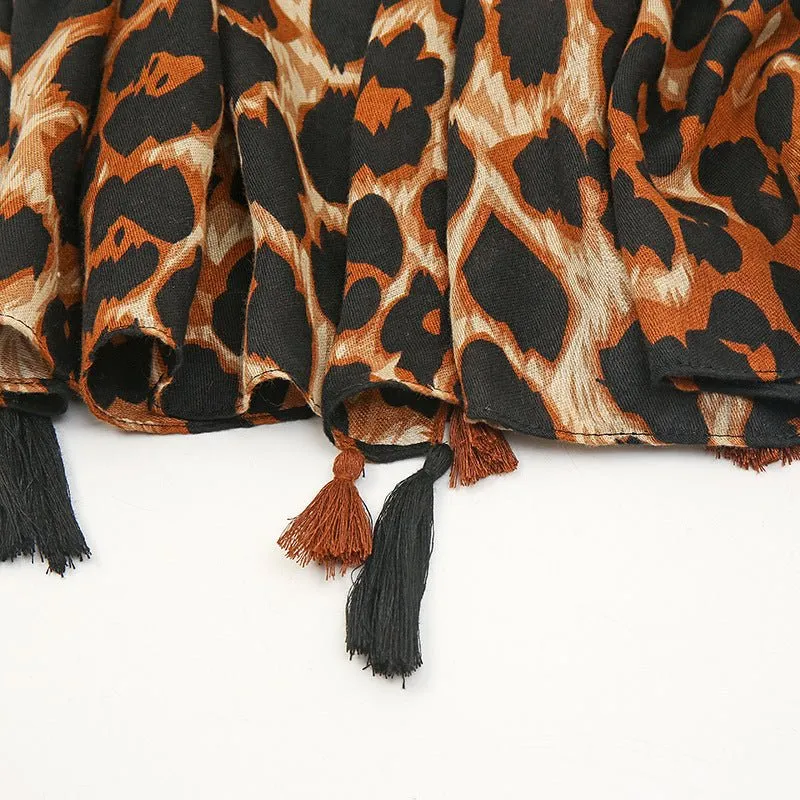 Stylish Leopard Print Scarf Hijab (MH092)