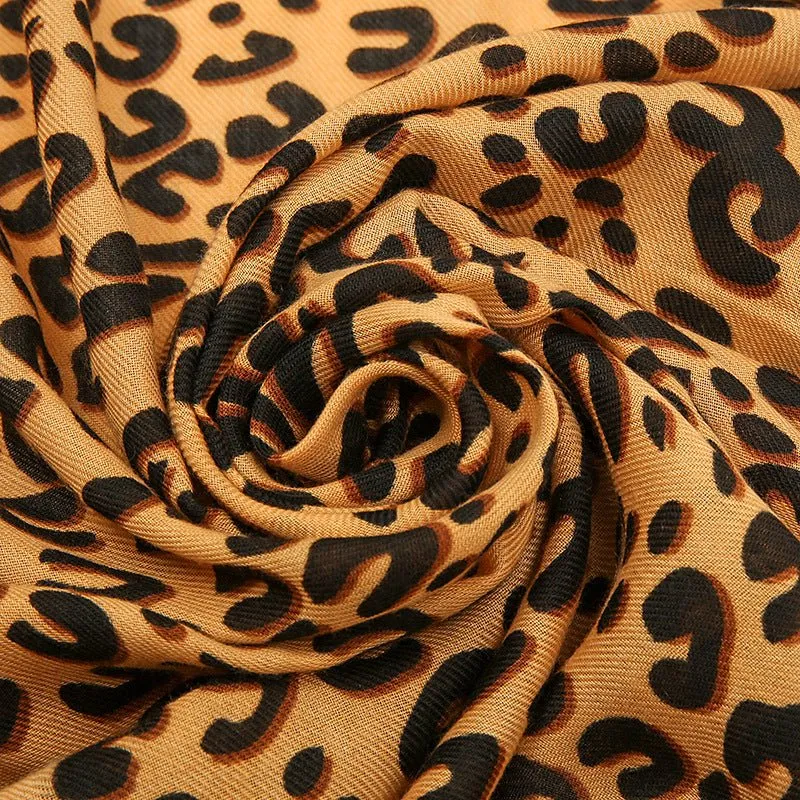 Stylish Leopard Print Scarf Hijab (MH092)