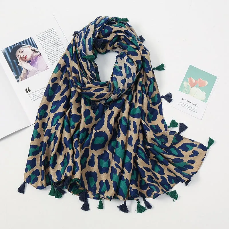 Stylish Leopard Print Scarf Hijab (MH092)