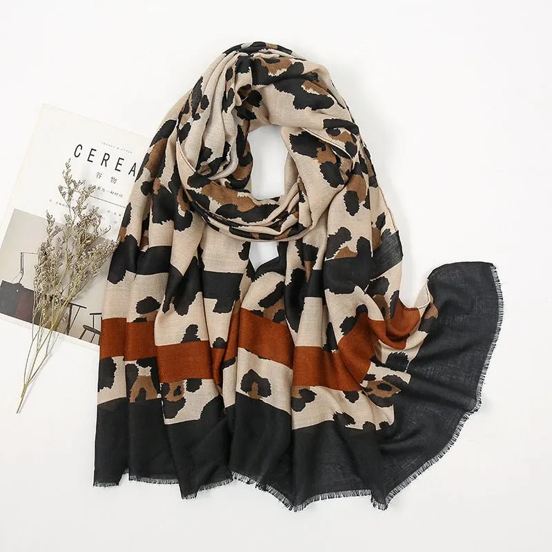 Stylish Leopard Print Scarf Hijab (MH092)