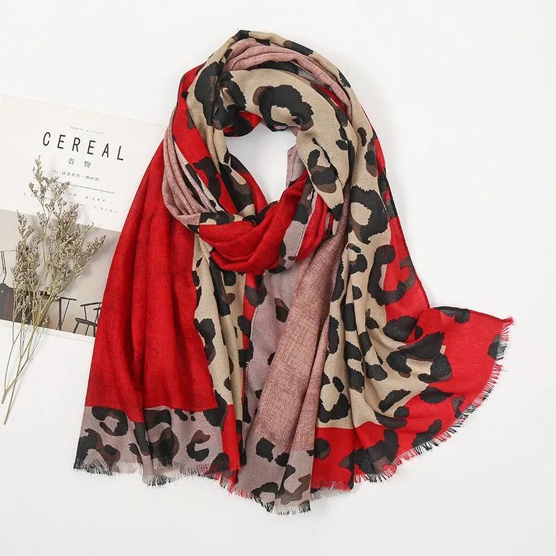 Stylish Leopard Print Scarf Hijab (MH092)