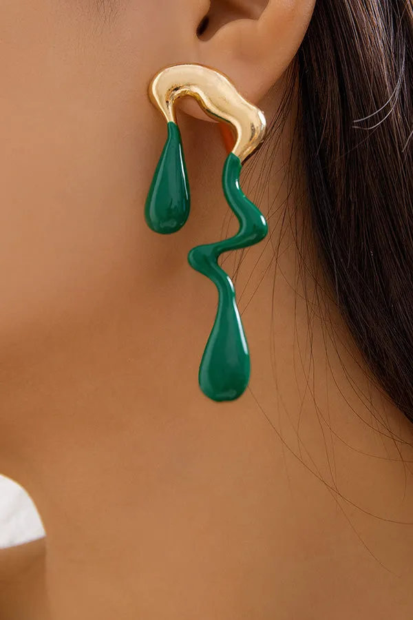 Stylish Liquid Metal Irregular Earrings